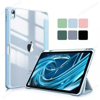 Чехол для iPad 10.2 9th 8th 7th 10 10th Generation Pro 11 13 2024 12.9 2022 Чехол-держатель для карандашей Funda для iPad Air 5 4 10.9 Чехлы Pro 12.9 2018 2020 темно-зеленого