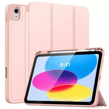 Чехол для iPad 10-го поколения MoKo 2022 iPad 10-го поколения, защитный чехол, чехол-подставка для ноутбука, совместимый с функцией автоматического сна, с высоким уровнем хранения карандашей
