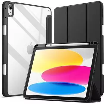 Чехол для iPad 10 с подставкой для карандашей, силиконовая задняя крышка, тонкий смарт-чехол для iPad 10-го поколения, 2022, 10,9 дюйма, модель A2696/A2757/A2777, чехол для планшета IPad 10th Generation