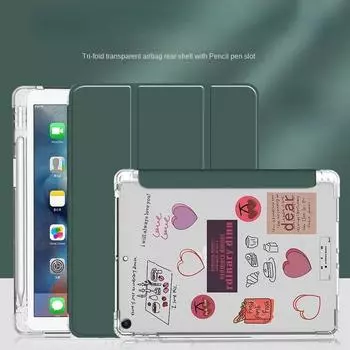 Чехол для iPad 2023 для Pro 11 M1 на 2019 2020 10,2, чехол 7/8 поколения 2018, чехол для iPad 9,7 5/6 Mini 45 Air 4 10,5 10,9, пеналы IPAD 2021/2020/201910.2inch темно-зеленого