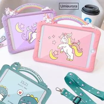 Чехол для iPad 5, 6, 9,7, 2017, 7, 8 поколения, 10,2 дюйма, детский безопасный чехол с рисунком для iPad Air 10,5 Mini 2, 3, 4, 5, силиконовый чехол IPad Mini 1 2 3