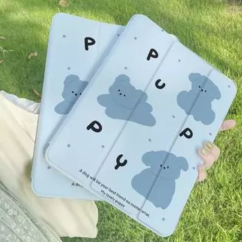 Чехол для iPad 9 10,2 поколения, новый высококачественный милый простой узор в виде щенка, тройной чехол для iPad Air 5 10,9 pro 11 mini6/5/4 с подставкой для карандашей iPad 2021 Gen910.2