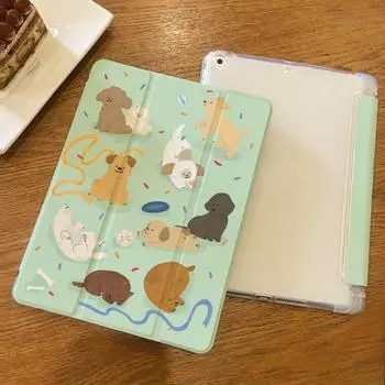 Чехол для iPad 9 поколения, новый высококачественный смарт-чехол для iPad с милым рисунком собаки для iPad Air 4 5 10,9 Air 3 10,5 mini 6 5 4 gen 10 с подставкой для карандашей iPad 2021 Gen910.2