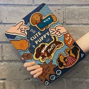 Чехол для iPad Air2024. Высококачественный креативный чехол с рисунком милого щенка для iPad. Смарт-чехол для iPad Air4 Air5 10,9 Air1/2 6th 5th 9,7 с подставкой для карандашей. iPad 2021 Gen910.2