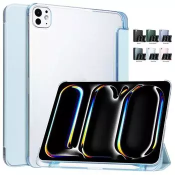 Чехол для iPad Air 11 Air 13 дюймов 2024 с держателем для ручки из искусственной кожи с жесткой задней подставкой и подставкой для планшета для iPad Pro 13 11 2024 M4 M2 чехол For iPad Pro 11 2024 розового золота