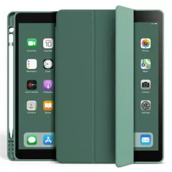 Чехол для iPad Air 1 Air 2 A1474 A1475 A1566 A1567 Smart Cover с держателем для карандаша iPad 9.7 5th 6th Gen 2017 2018 Funda coque capa Ipad 10th 10.9 2022 темно-зеленого