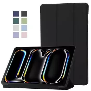 Чехол для iPad Air 2024, чехол из искусственной кожи, мягкая задняя подставка для планшета, чехол для iPad Air 13 Air 11 iPad Pro 11, 13 дюймов, 2024, чехол For iPad Pro 11 2024 чёрный