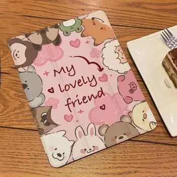 Чехол для iPad Air 5, новый высококачественный смарт-чехол для iPad с милым рисунком зверька для iPad pro11 pro12.9 2022 2018 pro2017 10,5 с подставкой для карандашей iPad 2021 Gen910.2