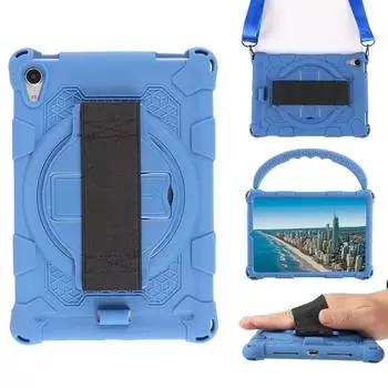 Чехол для iPad Mini 1, 2, 3, 4, 5, 6, вращающаяся на 360 градусов крышка-подставка для iPad Pro, iPad Air iPad 7, 8, 9th, мягкий силиконовый чехол для детей, удобный ремень, плечевой ремень, чехол iPad mini 4 5
