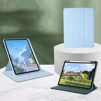 Чехол для iPad Pro 11 2021 Air 4 5 2020 2022, вращение на 360° с крышкой-держателем для карандашей для iPad 10,5 10,2 7, 8, 9 поколения, Funda iPad 10.2 лаванда серого