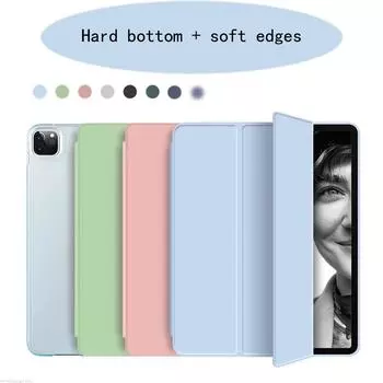 Чехол для iPad Pro 11, чехол из искусственной кожи, тройной складной чехол для ПК с твердым дном и мягкими краями, смарт-чехол для iPad 10,2, чехол 10,5 для 9,7 Air 2 9.7 2014 синий