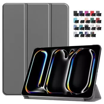 Чехол для iPad Pro 2024, чехол 11 дюймов, кожаный чехол с магнитной подставкой, жесткий чехол для планшета для iPad Pro 11, 2024, смарт-чехол For iPad Pro 11 2024 розового золота