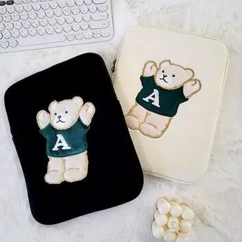 Чехол для iPad с изображением медведя с алфавитом Чехол для планшета Galaxy Tab Чехол для планшета Galaxy Tab Симпатичный чехол для планшета, цвет слоновой кости