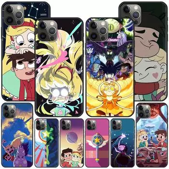 Чехол для Iphone 11 13 12 Mini 14 Pro Max Xr 7 8 Se 2020 Xs 6 6s Plus 5 5s черный силиконовый чехол для телефона Stars Vs The F-Forces Evils iPhone 11