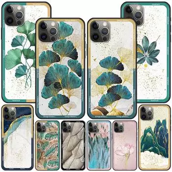 Чехол для Iphone 11 13 12 Mini 14 Pro Max Xr 7 8 +Se 2020 Xs 6 6s Plus 5 5s, черный силиконовый чехол для телефона, роскошный чехол из золотой фольги iPhone 7 Plus(8Plus)