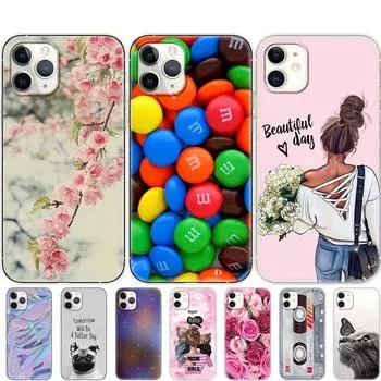 Чехол для iphone 11, мягкие чехлы для iphone 11 pro max одиннадцать, силиконовый чехол, чехол-бампер, задняя крышка телефона, полная защита на 360 градусов iphone 11