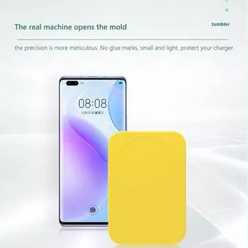 Чехол для iPhone 12 Pro с магнитным аккумулятором для беспроводного зарядного устройства (желтый)