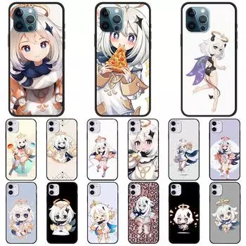 Чехол для iPhone 13 14 11 12 Pro Max Чехол для телефона Apple iPhone 7 8 Plus SE2020 X XR XS Luxury Shell Genshin Impact Paimon Game iPhone 7 8 SE