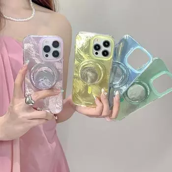 Чехол для iPhone 13 Pro Max с кронштейном Macaron Love, однотонная воздушная подушка для iPhone 12/11. Стильный, простой дизайн. Apple 13 Pro