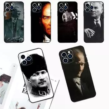 Чехол для iPhone 14 13 12 11 15 Pro Max Plus XS Max X XR 7 8 Plus 13 12 Mini с изображением турецкого Мустафы Кемаля Ататюрка iPhone 15Pro MAX