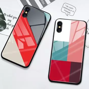 Чехол для iPhone 14 pro max, стеклянный чехол, простой стиль, цветной чехол для iPhone 6, 6s, 7, 8, 14 Plus, X, XS, Max, XR, 11, 12, 13, 14 pro max iPhone 6 6s