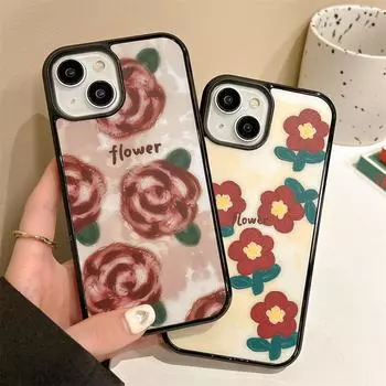 Чехол для iPhone 14 с красным цветком розы и магнитным креплением для Promax Female iPhone13pro Single shell