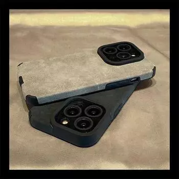 Чехол для iphone 15 14 12 11 13 Pro 15Pro 14Pro Max mini X XS XS Max XR SE2 7 8 Plus, кожаный чехол для телефона Apple, мужской и женский чехол iPhone 15 светло-серый