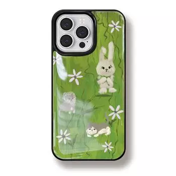 Чехол для iPhone 15 14 из смолы, совместимый и подходящий для 13/12/11promax /xsmax/xr 7/8plusSE Huawei mate60 Greenfield Bunny 15