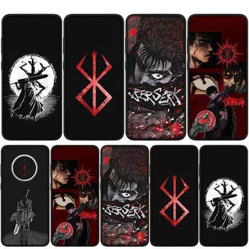 Чехол для iPhone 15 14 Xiaomi Redmi Note 13 12 11 Pro Max X 8 7 9 XR Samsung Galaxy S24 S23 A05 OPPO A15 Huawei Berserk Cartoon Guts Phone Case for Xiaomi Poco X6 Pro олений