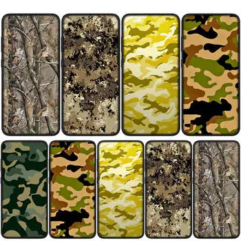 Чехол для iPhone 15 14 Xiaomi Redmi Note 13 12 11 Pro Max X 8 7 9 XR Samsung Galaxy S24 S23 OPPO A15 Huawei Camo Military Army Camouflage Phone Case