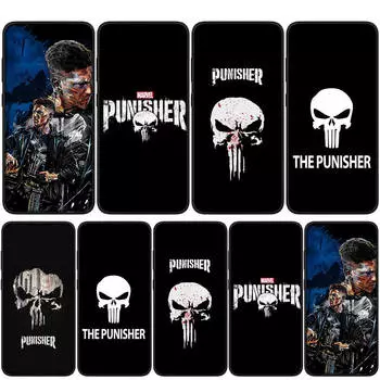 Чехол для iPhone 15 14 Xiaomi Redmi Note 13 12 11 Pro Max X 8 7 9 XR Samsung Galaxy S24 S23 A05 OPPO A15 Huawei Чехол для телефона с изображением черепа карателя