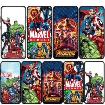 Чехол для iPhone 15 14 Xiaomi Redmi Note 13 12 11 Pro Max X 8 7 9 XR Samsung Galaxy S24 S23 A05 OPPO A15 Huawei Hulk Marvel Spider Iron Man Phone Case