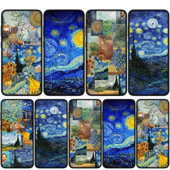 Чехол для iPhone 15 14 Xiaomi Redmi Note 13 12 11 Pro Max X 8 7 9 XR Samsung Galaxy S24 S23 OPPO A15 Huawei Starry Night Van Gogh Painting Phone Case for Samsung Galaxy A50 болюс
