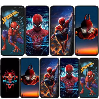 Чехол для iPhone 15 14 Xiaomi Redmi Note 13 12 11 Pro Max X 8 7 9 XR Samsung Galaxy S24 S23 OPPO A15 Huawei Spider Man Superhero Spiderman Phone Case for Redmi Note 13 4G аэро