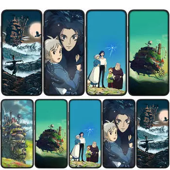 Чехол для iPhone 15 14 Xiaomi Redmi Note 13 12 11 Pro Max X 8 7 9 XR Samsung Galaxy S24 S23 A05 OPPO A15 Huawei Чехол с аниме-хаулсом «Ходячий замок»