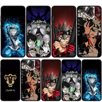 Чехол для iPhone 15 14 Xiaomi Redmi Note 13 12 11 Pro Max X 8 7 9 XR Samsung Galaxy S24 S23 A05 OPPO A15 Huawei Asta Black Clover Phone Case