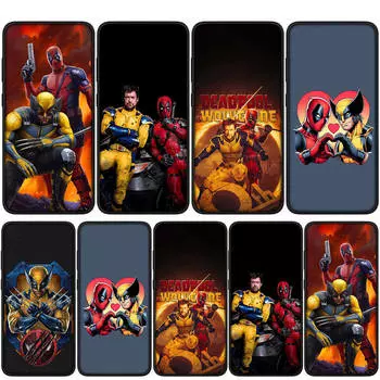 Чехол для iPhone 15 14 Xiaomi Redmi Note 13 12 11 Pro Max X 8 7 9 XR Samsung Galaxy S24 S23 A05 OPPO A15 Huawei Marvel Comics Росомаха Дэдпул Чехол