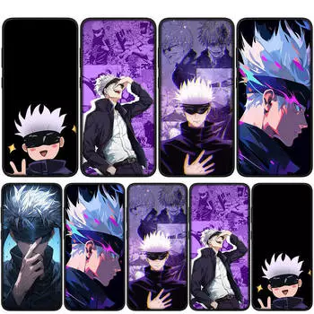 Чехол для iPhone 15 14 Xiaomi Redmi Note 13 12 11 Pro Max X 8 7 9 XR Samsung Galaxy S24 S23 A05 OPPO A15 Huawei Jujutsu Gojo Satoru Kaisen аниме-чехол for Redmi 12 аэро