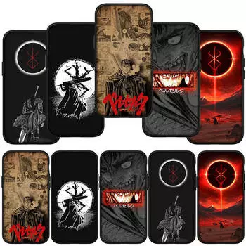 Чехол для iPhone 15 14 Xiaomi Redmi Note 13 12 11 Pro Max X 8 7 XR Samsung Galaxy A34 A15 S24 S23 Huawei OPPO A54 с изображением аниме Berserk Guts for Huawei Nova 3 болюс