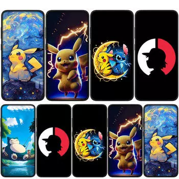 Чехол для iPhone 15 14 Xiaomi Redmi Note 13 12 11 Pro Max X 8 7 9 XR Samsung Galaxy S24 S23 OPPO A15 Huawei Cool Pokemon Go Pikachu Phone Case for Redmi Note 9 ceil