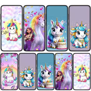 Чехол для iPhone 15 14 Xiaomi Redmi Note 13 12 11 Pro Max X 8 7 9 XR Samsung Galaxy S24 S23 A05 OPPO A15 Huawei чехол для телефона с изображением единорога и лошади for Huawei P30 Pro болюс