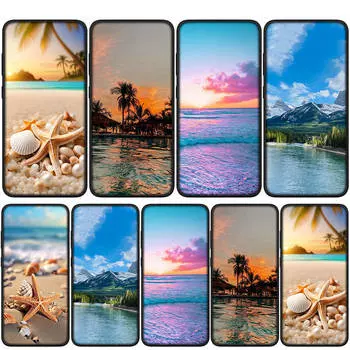 Чехол для iPhone 15 14 Xiaomi Redmi Note 13 12 11 Pro Max X 8 7 9 XR Samsung Galaxy S24 S23 OPPO A15 Huawei Mountain Sea Beach Travel Shell Phone Case for Samsung Galaxy S23 экрю