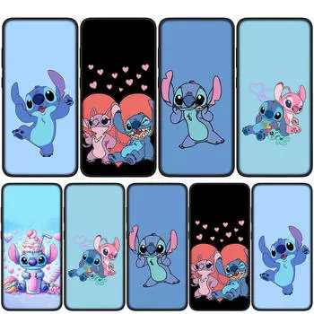 Чехол для iPhone 15 14 Xiaomi Redmi Note 13 12 11 Pro Max X 8 7 9 XR Samsung Galaxy S24 S23 A05 OPPO A15 Huawei Lilo Anime Blue Stitch Pink Phone Case for Redmi Note 13 4G аэро