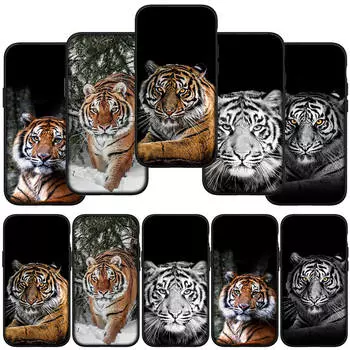 Чехол для iPhone 15 14 Xiaomi Redmi Note 13 12 11 10 Pro Max X 8 9 XR Samsung Galaxy S24 S23 A15 13C Huawei OPPO Grassland Africa Tiger for OPPO A54 5G экрю