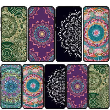 Чехол для iPhone 15 14 Xiaomi Redmi Note 13 12 11 Pro Max X 8 7 9 XR Samsung Galaxy S24 S23 OPPO A15 Huawei Paisley Mandala Flower Texture Floral Case for iPhone 12 Pro Max аэро
