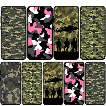 Чехол для iPhone 15 14 Xiaomi Redmi Note 13 12 11 Pro Max X 8 7 9 XR Samsung Galaxy S24 S23 OPPO A15 Huawei Camo Military Army Camouflage Phone Case for Xiaomi Poco X6 экрю