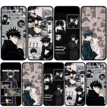 Чехол для iPhone 15 14 Xiaomi Redmi Note 13 12 11 Pro Max X 8 7 9 XR Samsung Galaxy S24 S23 OPPO A15 Huawei Jujutsu Fushiguro Megumi Kaisen Чехол для телефона for iPhone (X)(XS) аэро