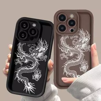 Чехол для iPhone 15 Модный силиконовый чехол для iPhone 15 14 13 12 11 Pro Max XS Max X XR 7 8 Plus SE3, женский чехол iPhone 15 чёрный