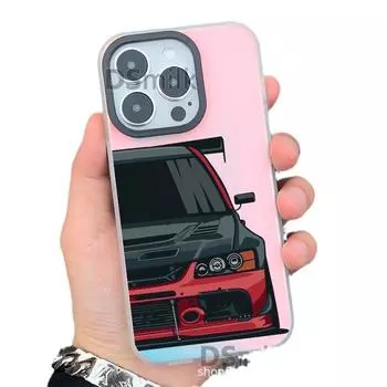 Чехол для iPhone 15 Pro с изображением спортивного автомобиля JDM в цвете Aurora White для Apple 14/13/12/11XsMax/Xr. iPhone 13 Pro Max