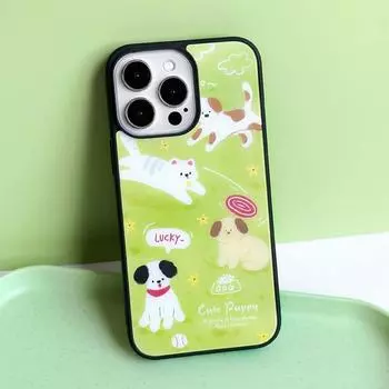 Чехол для iPhone 16, 15, 14, матовый черный край, совместимый и подходит для 13/12 promax Animal Park 16